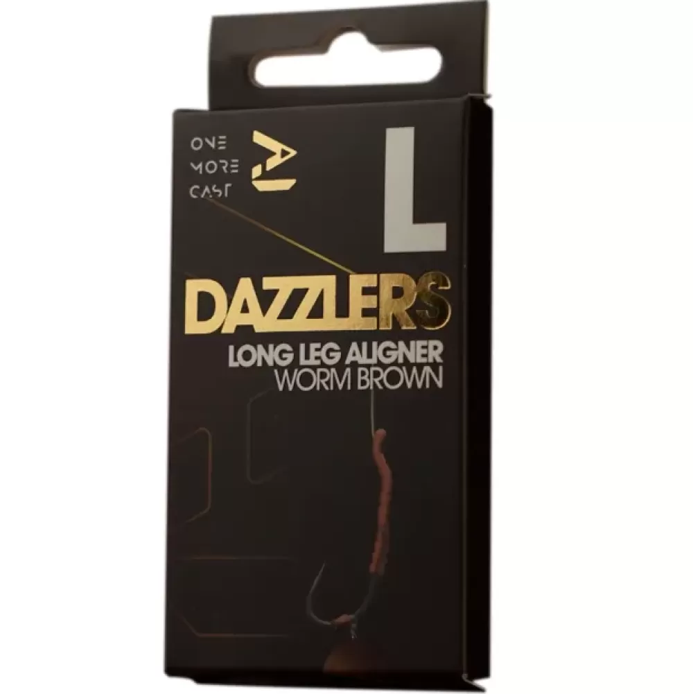 One More Cast OMC Dazzlers Long Leg Aligner Brown Worm- Terminal Tackle