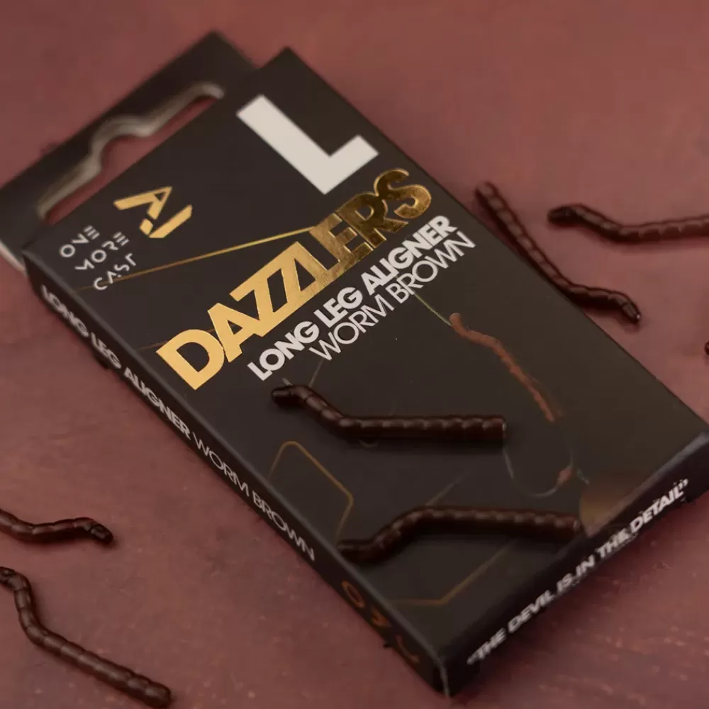 One More Cast OMC Dazzlers Long Leg Aligner Brown Worm- Terminal Tackle