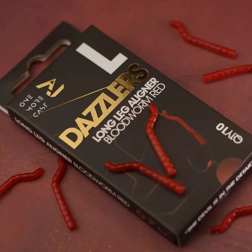 One More Cast OMC Dazzlers Long Leg Aligner Red Bloodworm- Terminal Tackle