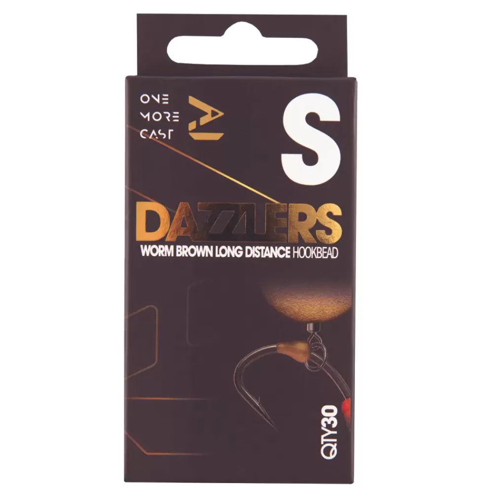 One More Cast OMC Dazzlers Worm Brown Long Distance Fishing Hook Bead- Terminal Tackle