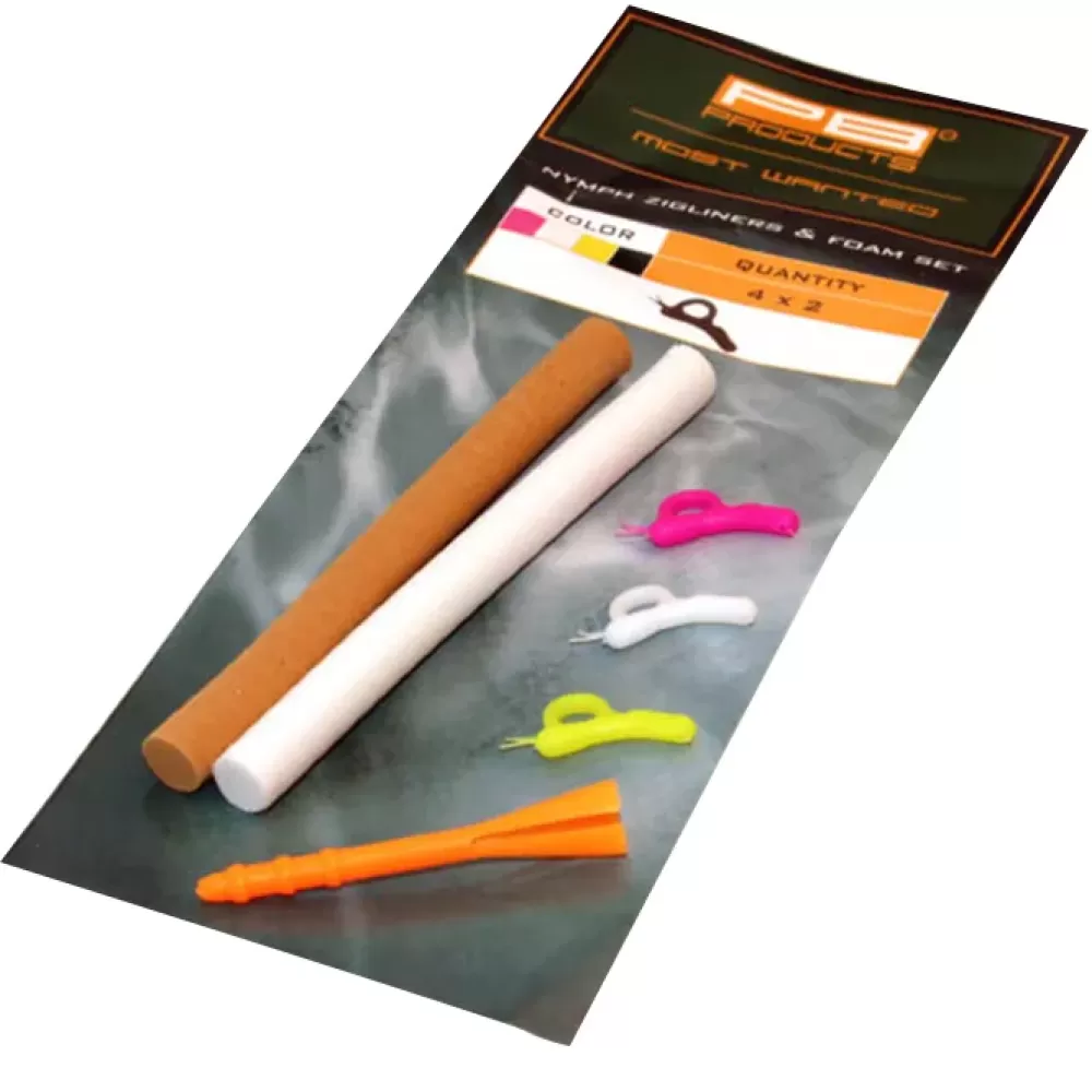 PB Products Fishing Nymph Zig-ligners & Foam Set- Terminal Tackle