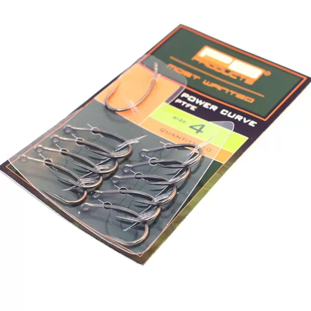 PB Products Power Curve Fishing Hooks PTFE- Terminal Tackle