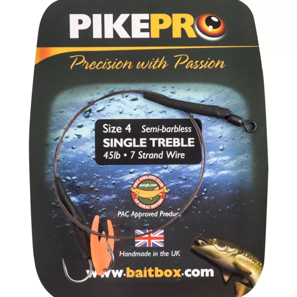 Pike Pro PikePro Single Treble Semi Barbed Traces