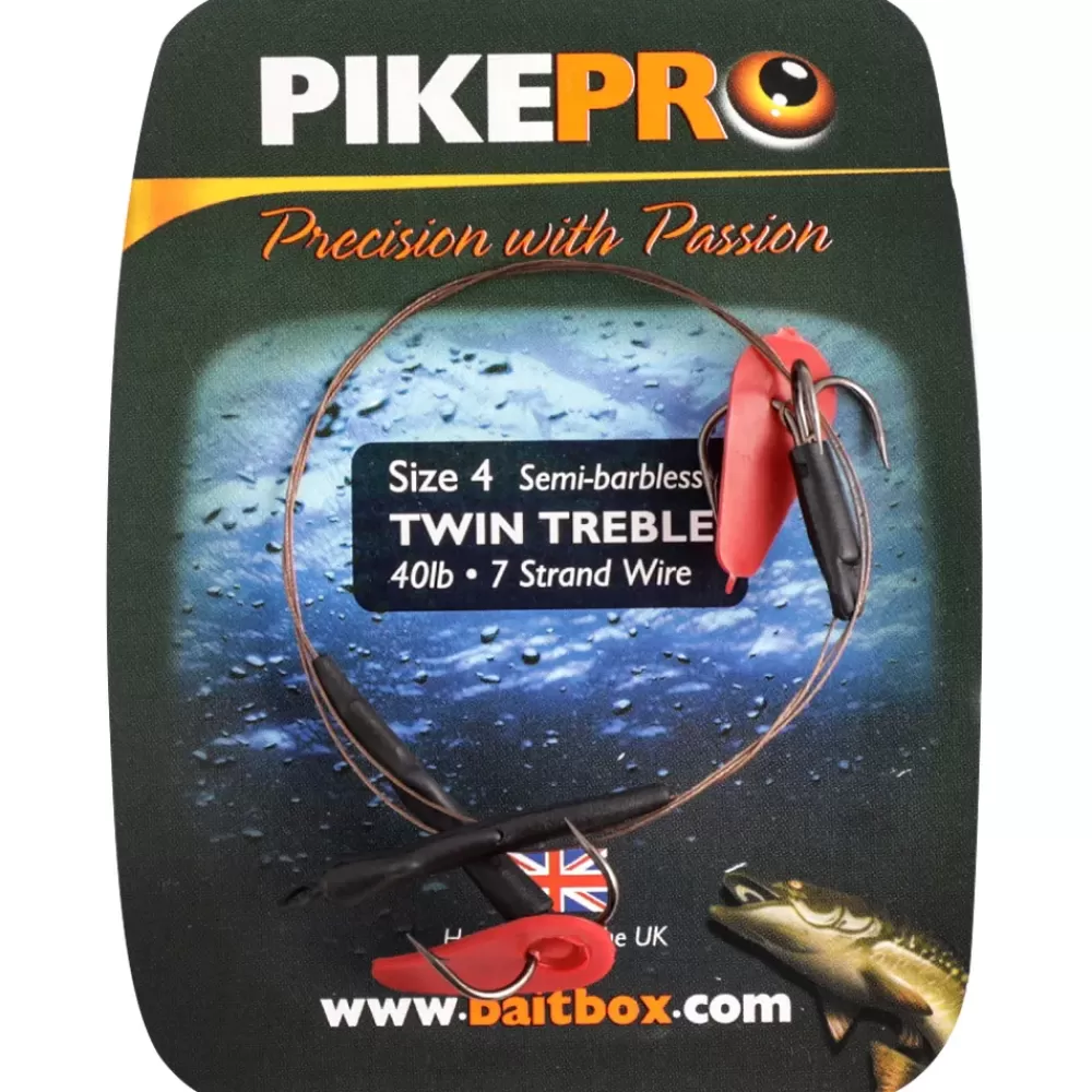 Pike Pro PikePro Twin Treble Semi Barbed Traces
