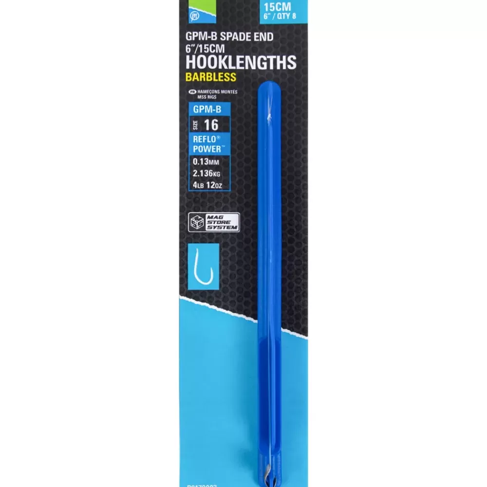Preston GPM-B Spade End Barbless Hooklength