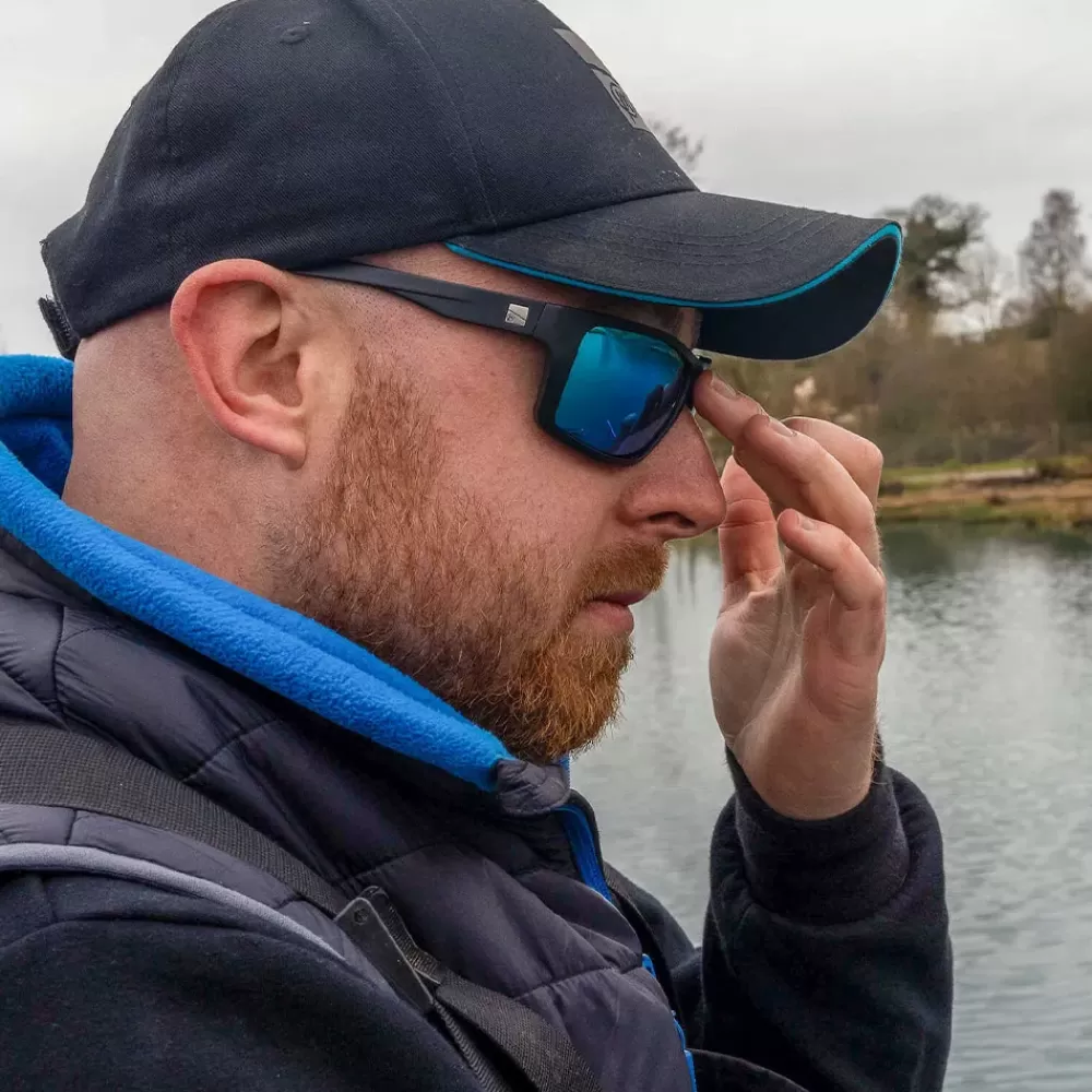 Preston Inception Wrap Sunglasses Ice Blue Lens