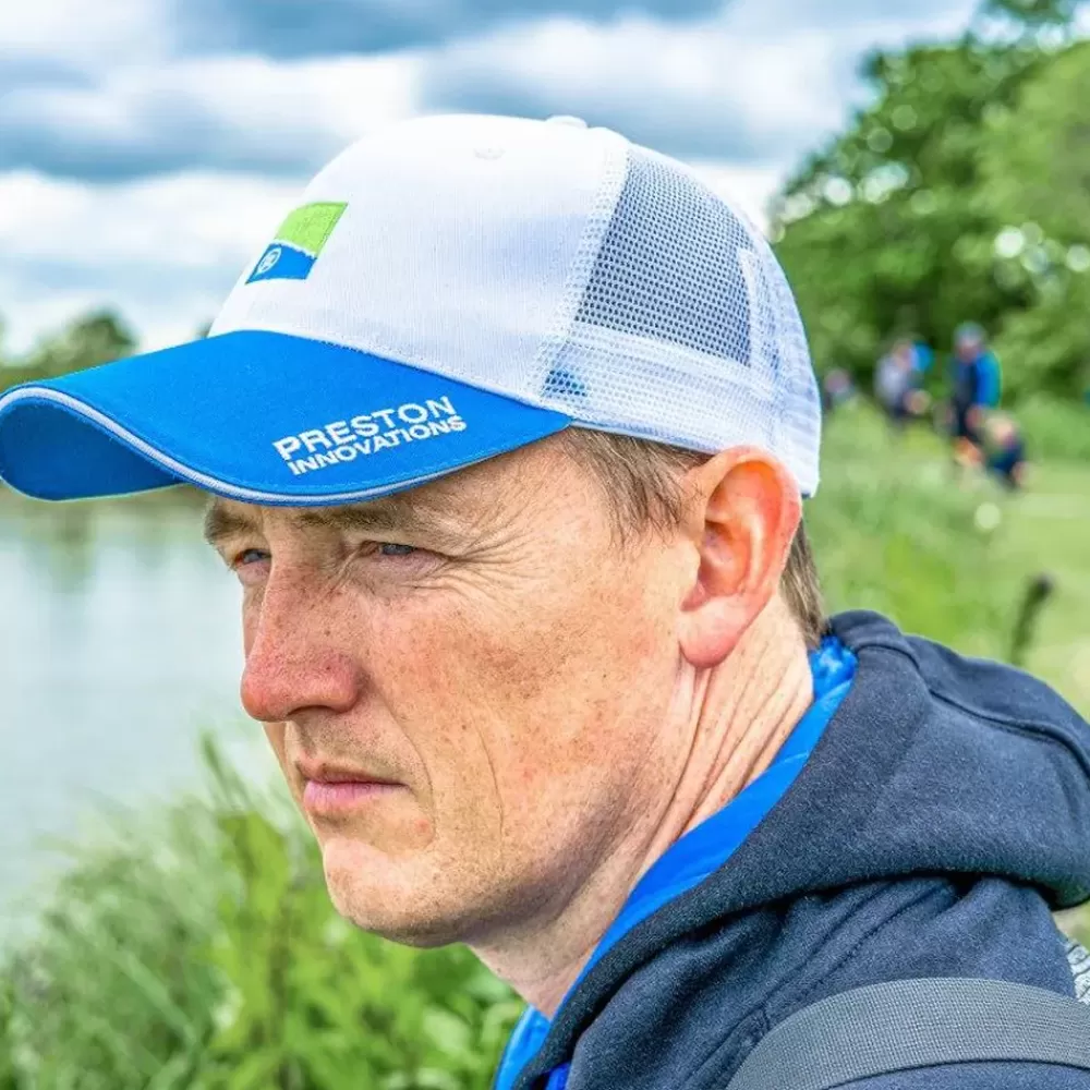 Preston White Mesh Fishing Cap