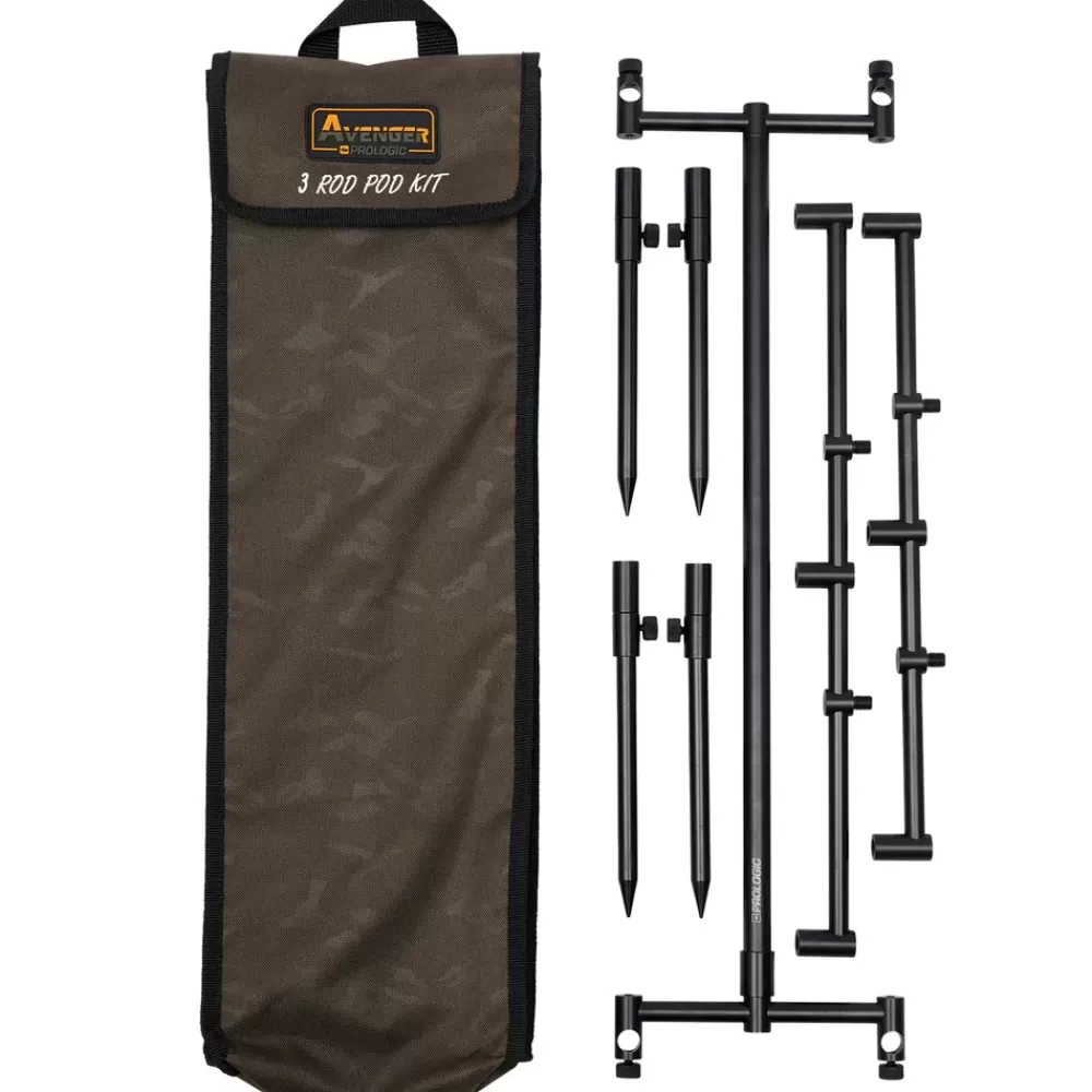 Prologic Avenger Pod Kit & Carry Case 3 Rod- Rod Pods