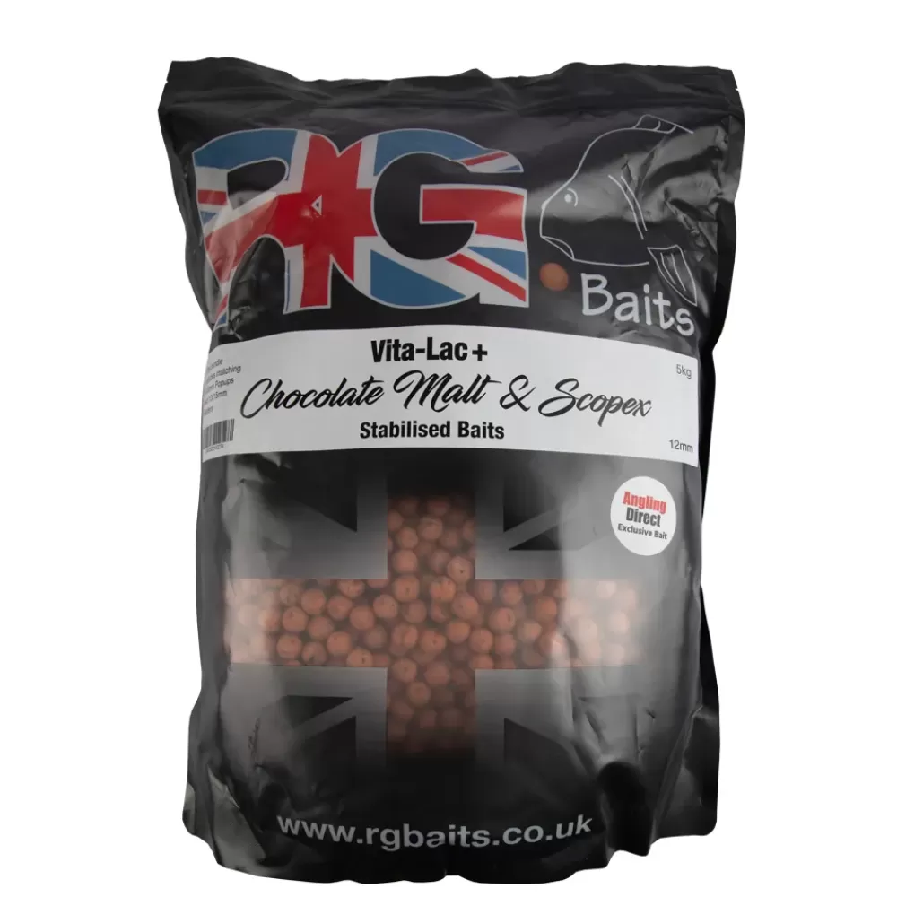 RG Baits Vita-Lac Chocolate Malt + Scopex Stabilised Bait Bundle 5kg- Bait & Additives