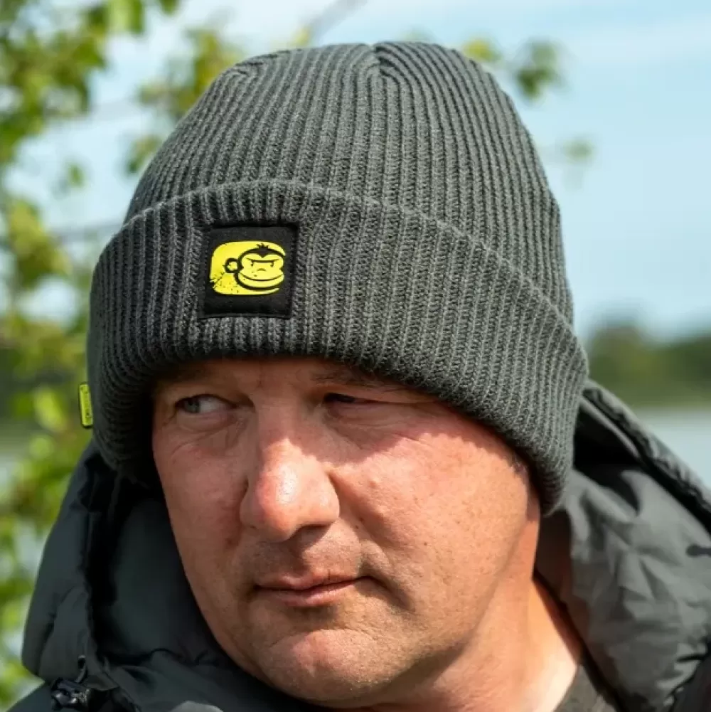 Ridge Monkey RidgeMonkey APEarel ThermaPro Fisherman Beanie Hat Green- Clothing