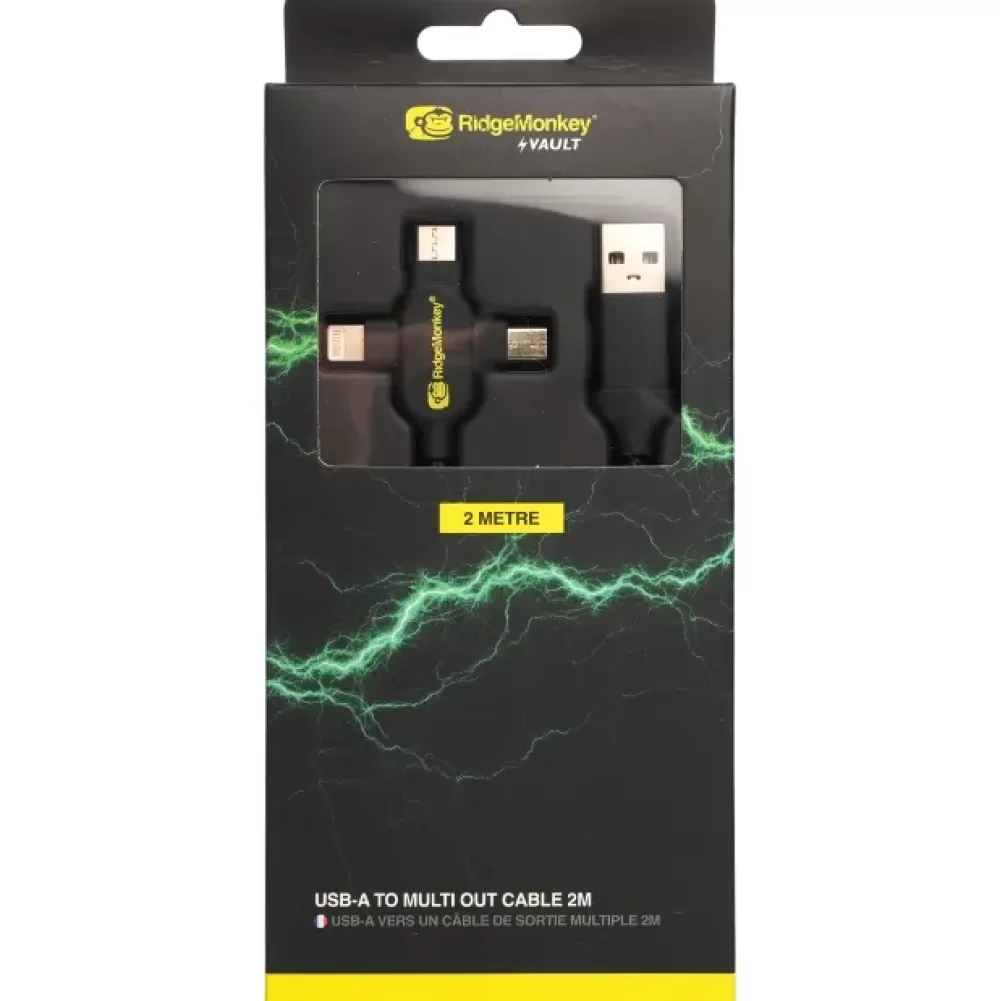 Ridge Monkey RidgeMonkey Vault USB-A To Multi Out Cable 2m- Tech