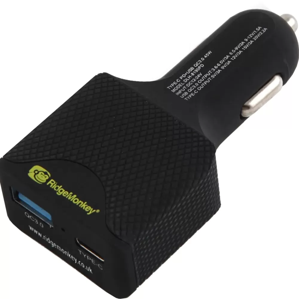 Ridge Monkey RidgeMonkey Vault 45W USB-C PD Car Charger Adaptor- Tech