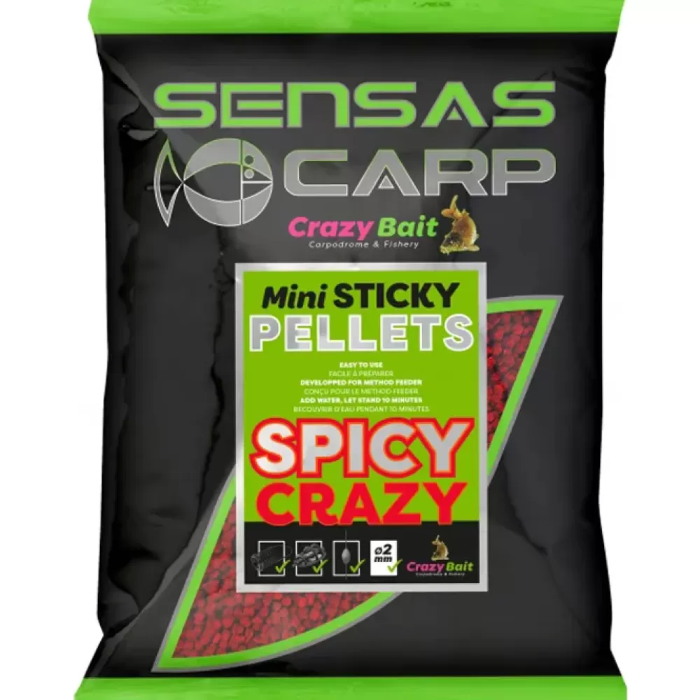 Sensas Crazy Bait Mini Sticky Pellets Spicy Crazy 700g