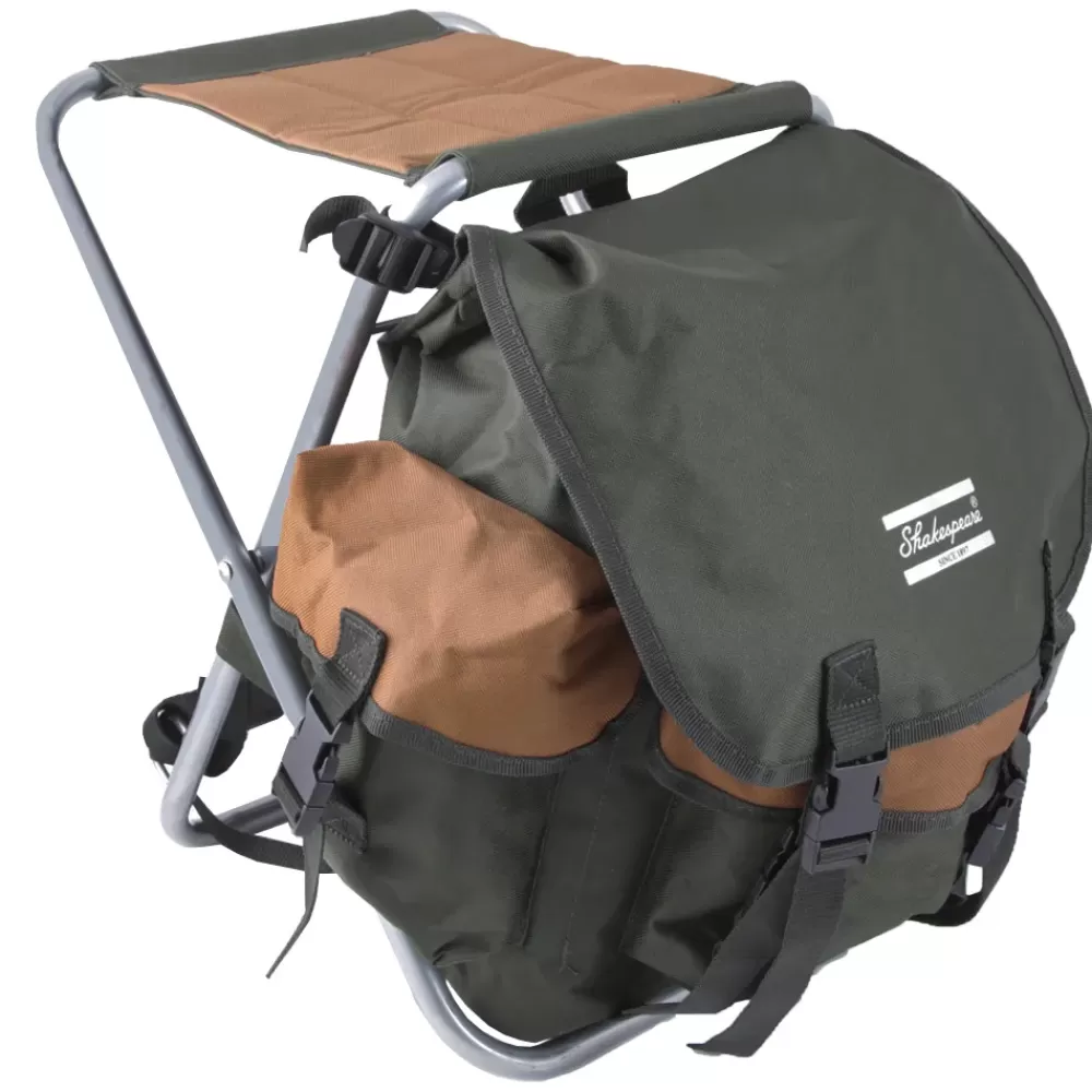 Shakespeare Folding Fishing Stool with Back Pack