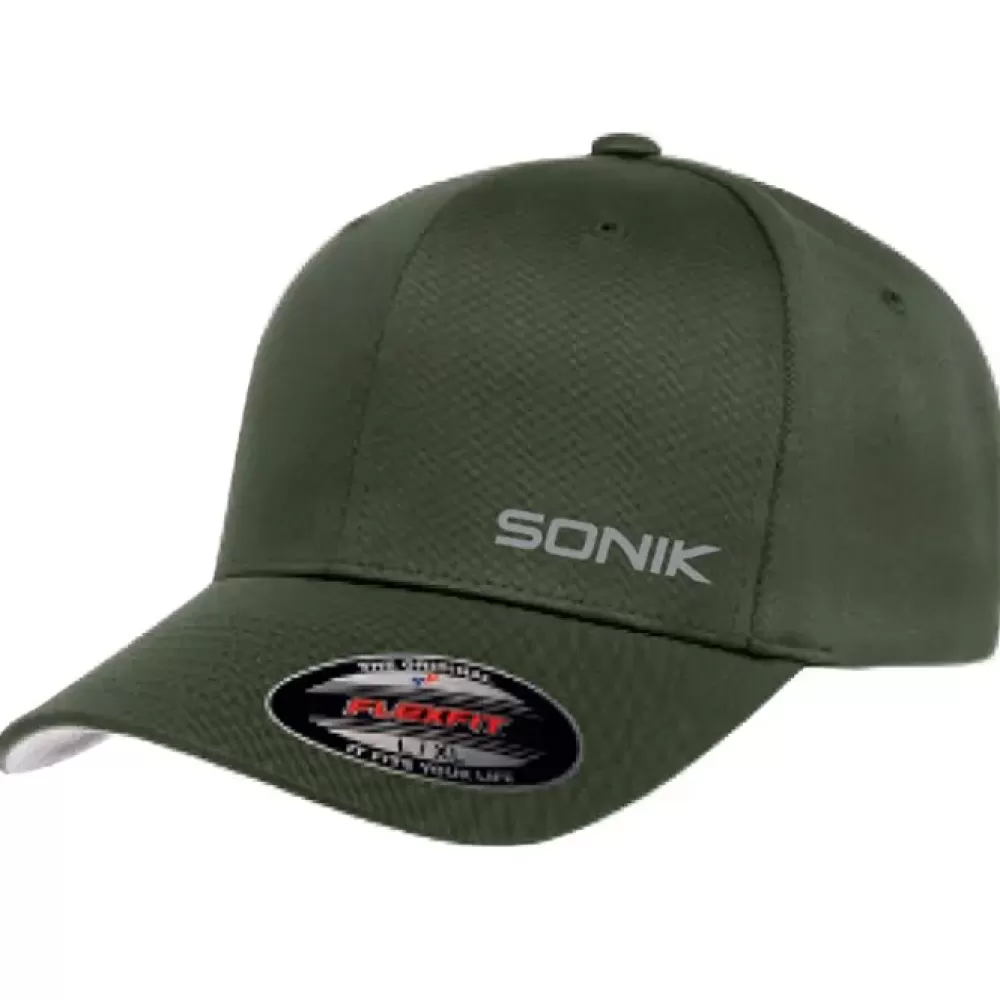 Sonik Flexfit Olive Fishing Cap- New Arrivals | Clothing