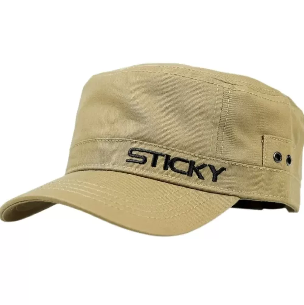 Sticky Baits Khaki Military Cap- Clothing