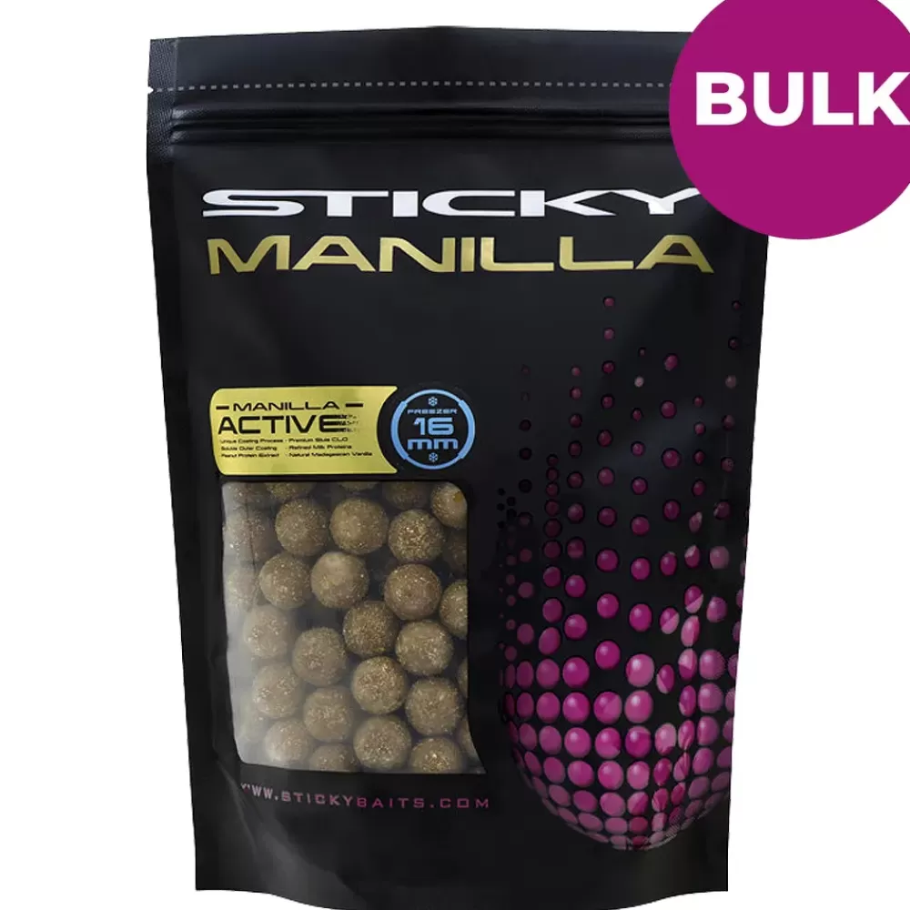 Sticky Baits Manilla Active Frozen Boilies - BULK- Bait & Additives