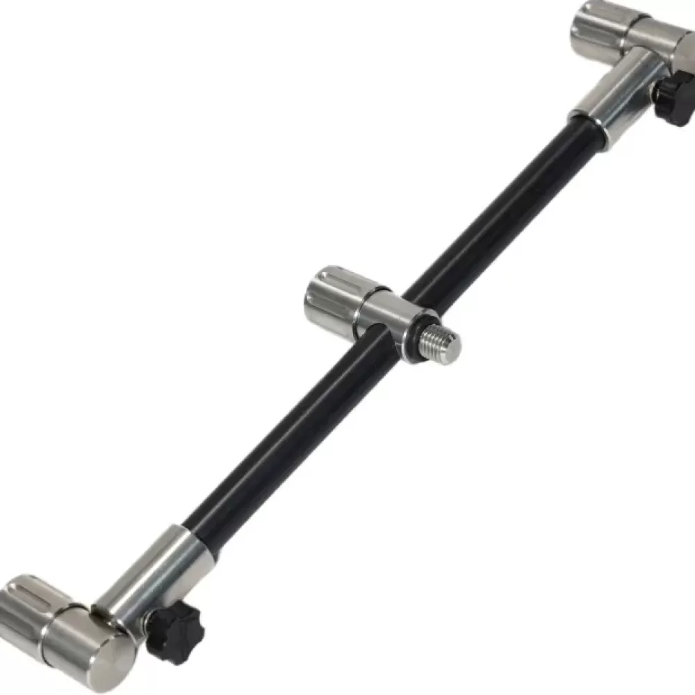 Summit Tackle Summit Black Aluminium & Stainless 3 Rod Adjustable Buzz Bars- Rod Support