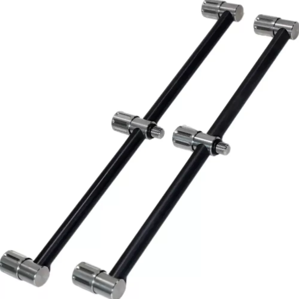 Summit Tackle Summit Black Aluminium & Stainless 3 Rod Fixed Buzz Bar (Pair)- Rod Support