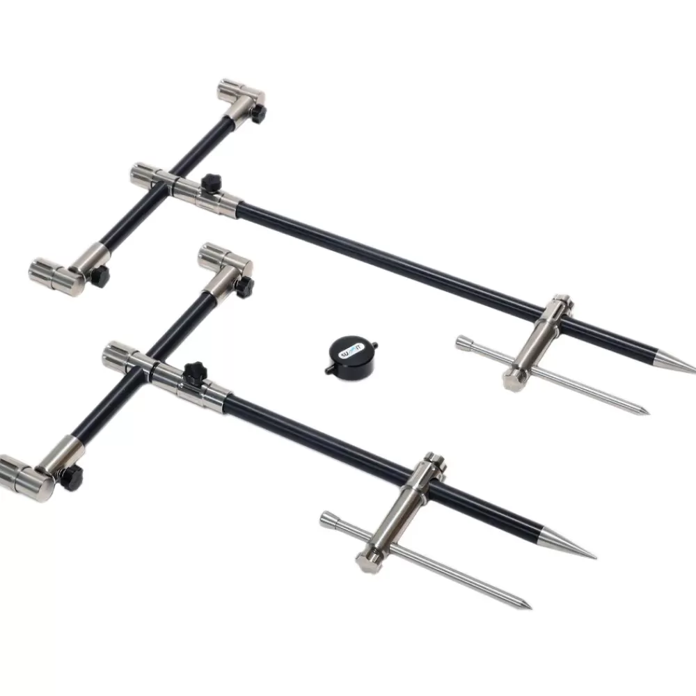 Summit Tackle Summit Black Aluminium & Stainless Thumbscrew Buzz Bar Kit- Rod Support