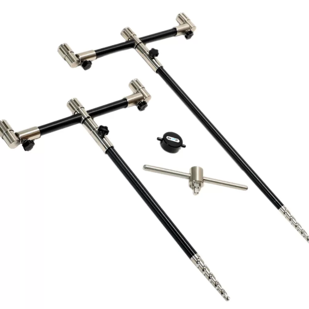 Summit Tackle Black Aluminium & Stainless D-Bit Buzz Bar Kit- Rod Support