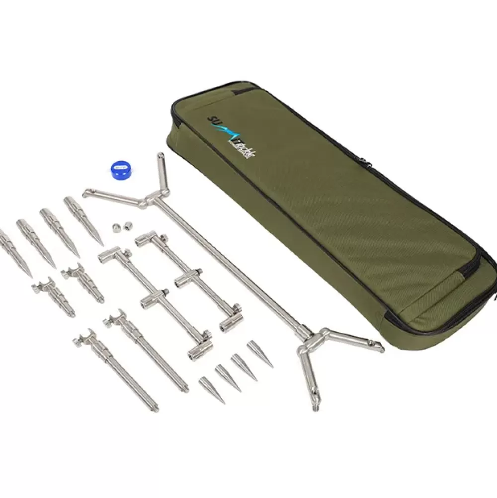 Summit Tackle Low Pro Stainless Adjustable Pod Kit- Rod Pods