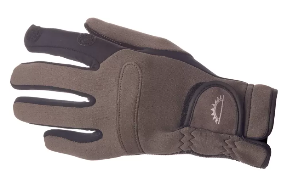 Sundridge Hydra Full Finger Khaki/Black Super Stretch Fishing Gloves