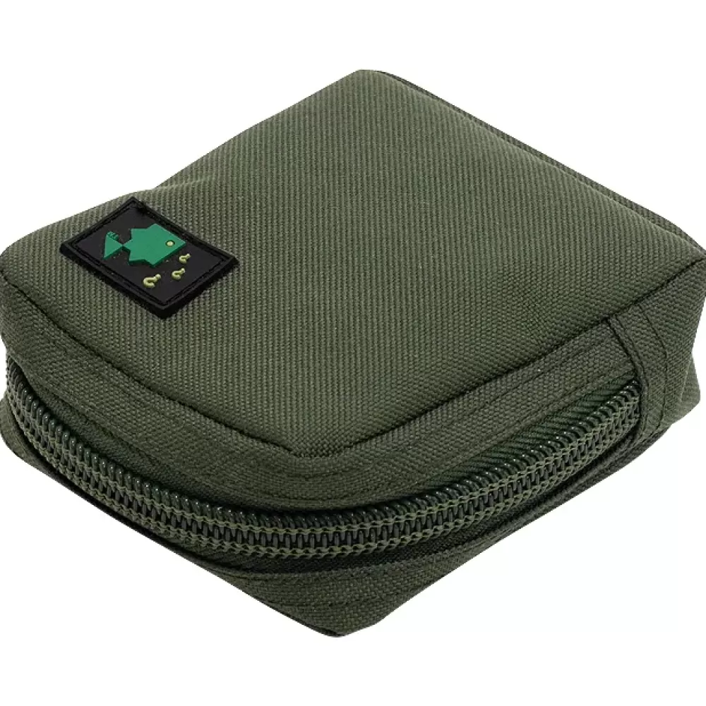 Thinking Anglers Olive Solid Zip Fishing Pouch Medium