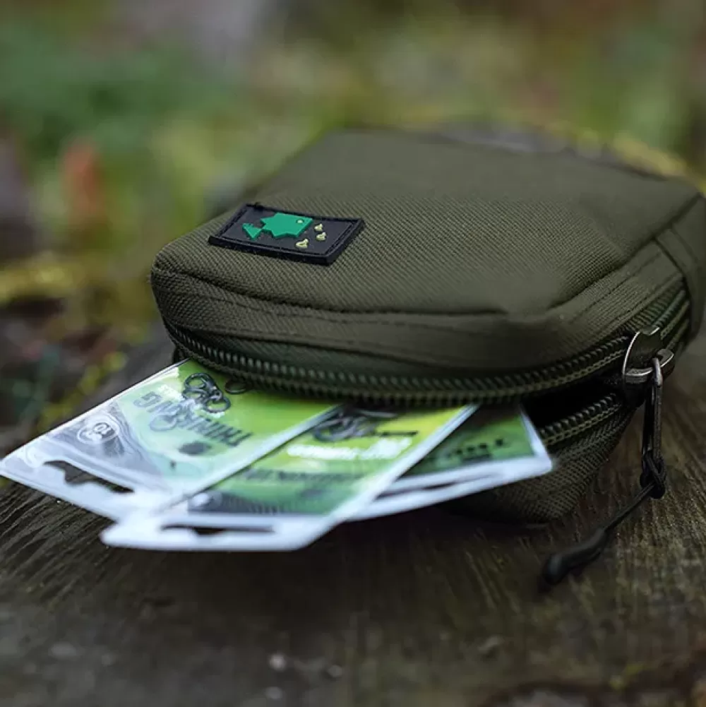 Thinking Anglers Olive Solid Zip Fishing Pouch Medium