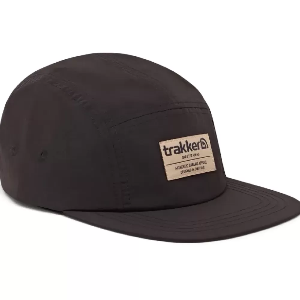 Trakker 5 Panel Black Cap- Clothing