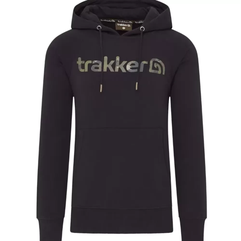 Trakker CR Camo Logo Black Hoodie- Clothing