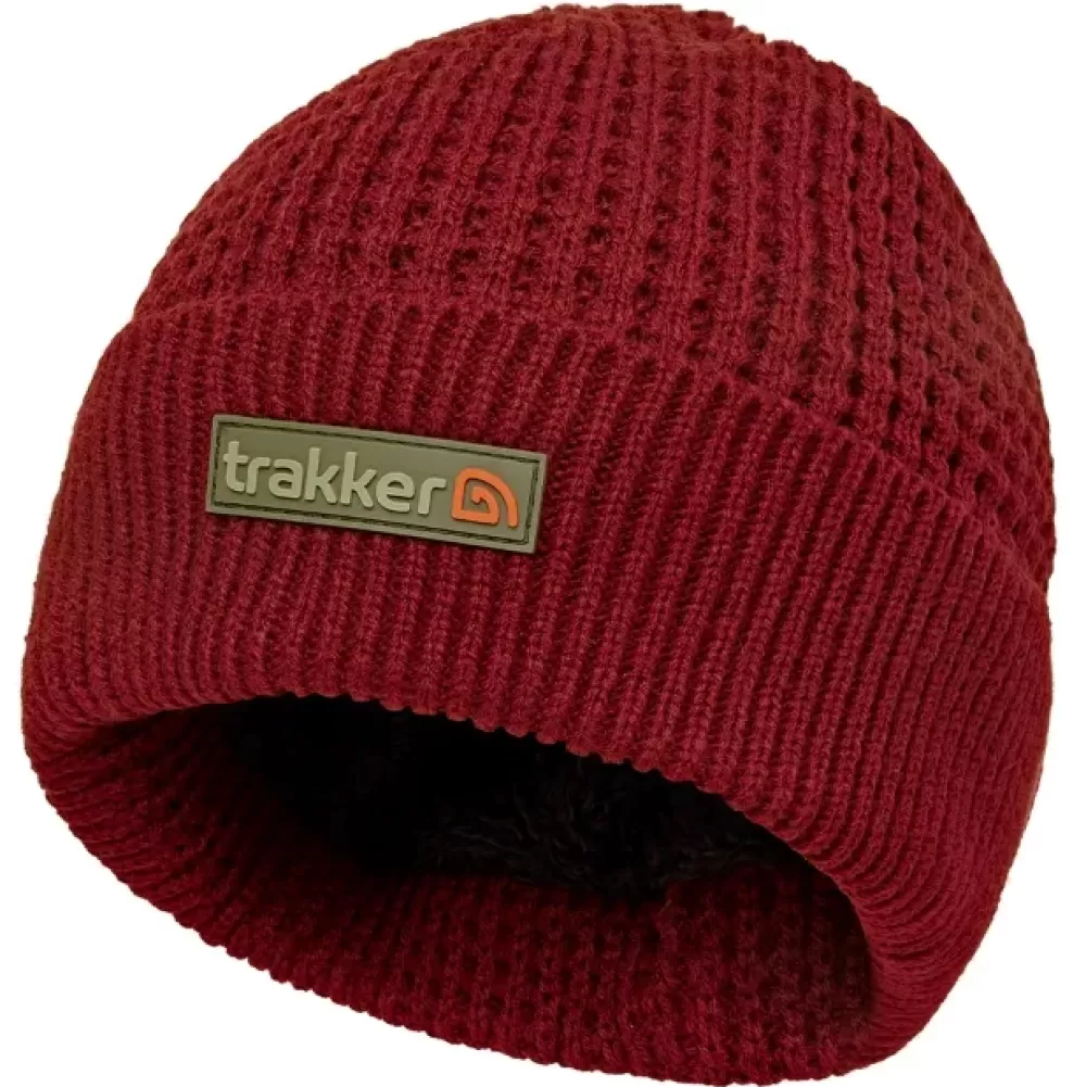 Trakker Plum Textured Fishing Beanie- Clothing