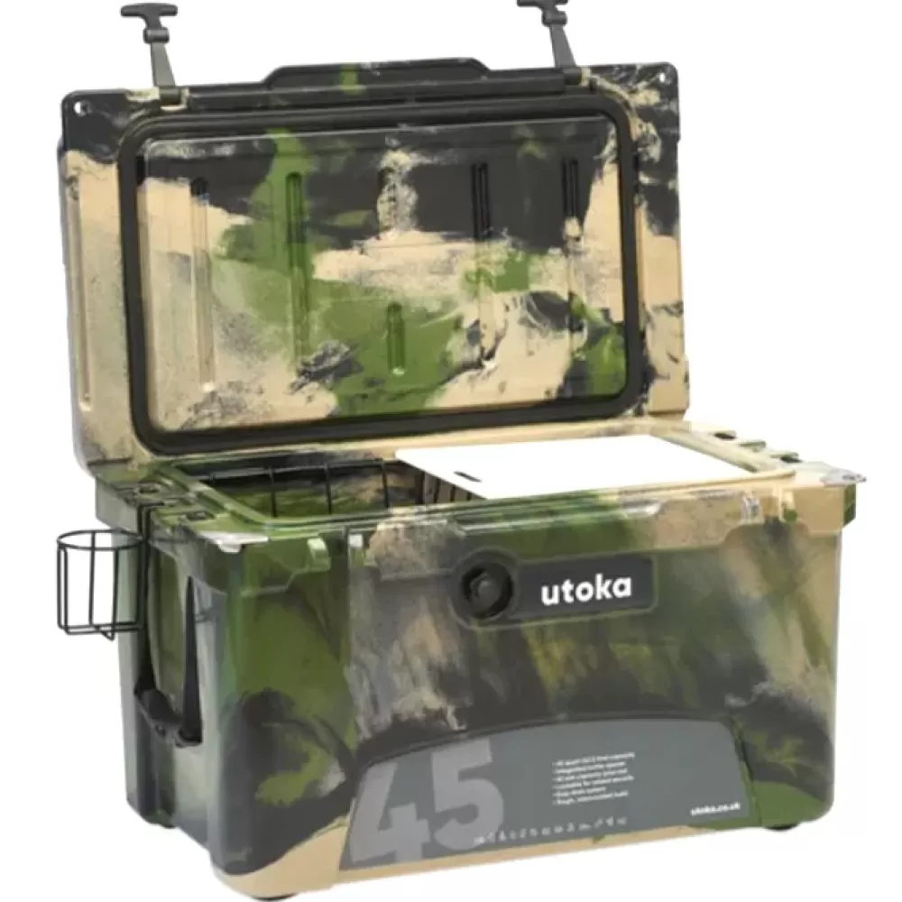 Utoka 45 Camo Cooler Fishing Box- Luggage