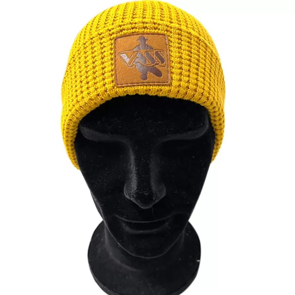 Vass Organic Cotton Honeycombe Beanie Yellow- Clothing