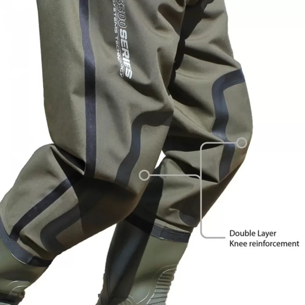Vass -Tex 3300-70E Breathable Chest Waders Khaki- Waders & Boots
